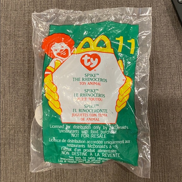 McDonald's Other - 2000 McDonald’s TY Beanie Baby Happy Meal Toy - Spike the Rhinoceros toys babies